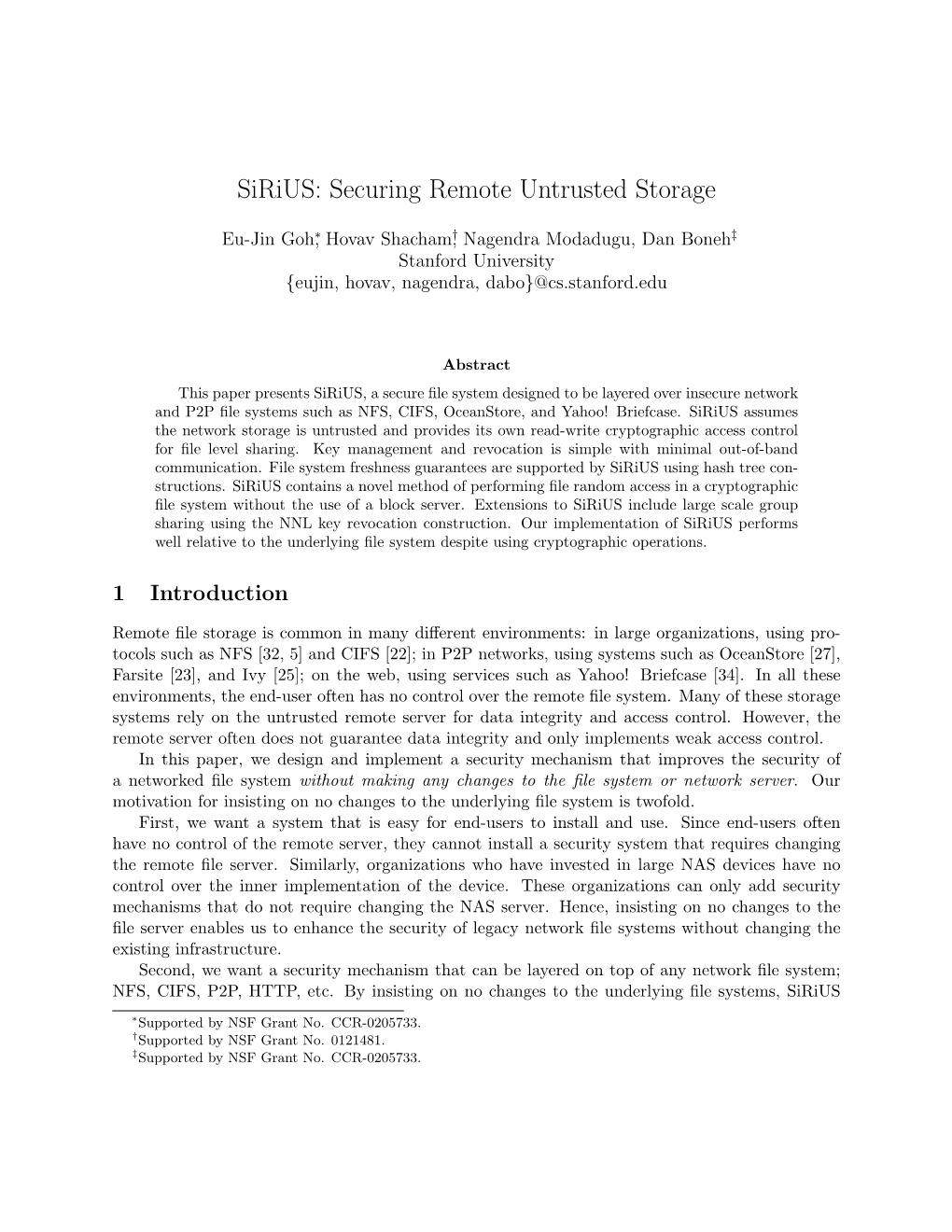 Securing Remote Untrusted Storage