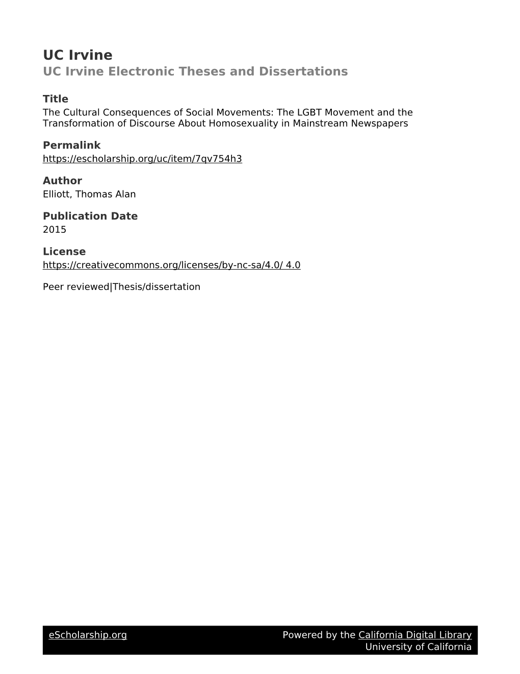 The Cultural Consequences of Social Movements: the LGBT Movement and the Transformation of Discourse About Homosexuality in Mainstream Newspapers