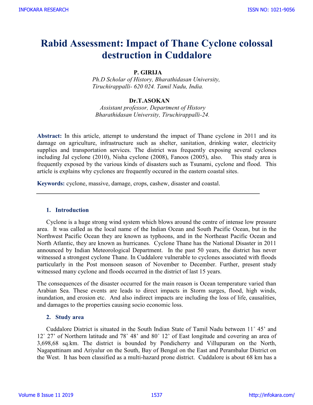 Impact of Thane Cyclone Colossal Destruction in Cuddalore