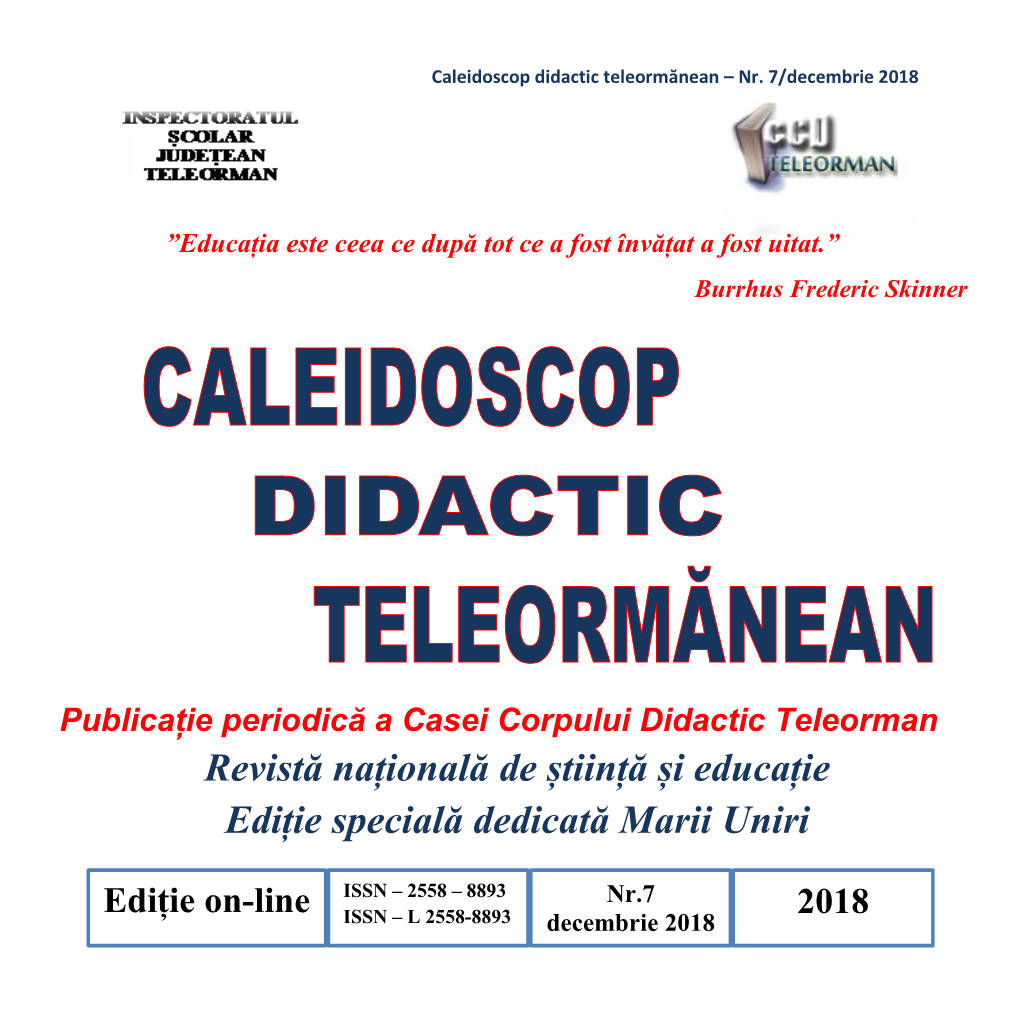 Caleidoscop Didactic Teleormănean – Nr