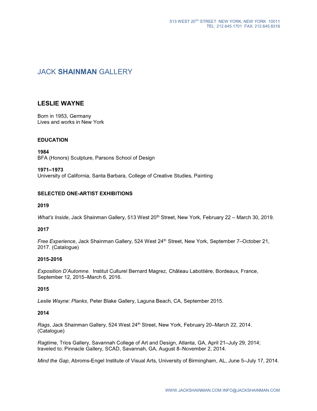 Jack Shainman Gallery