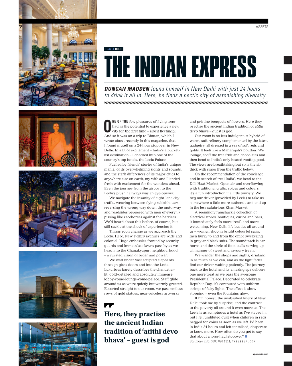 THE INDIAN EXPRESS DUNCAN MADDEN Found Himself in New Delhi with Just 24 Hours to Drink It All In
