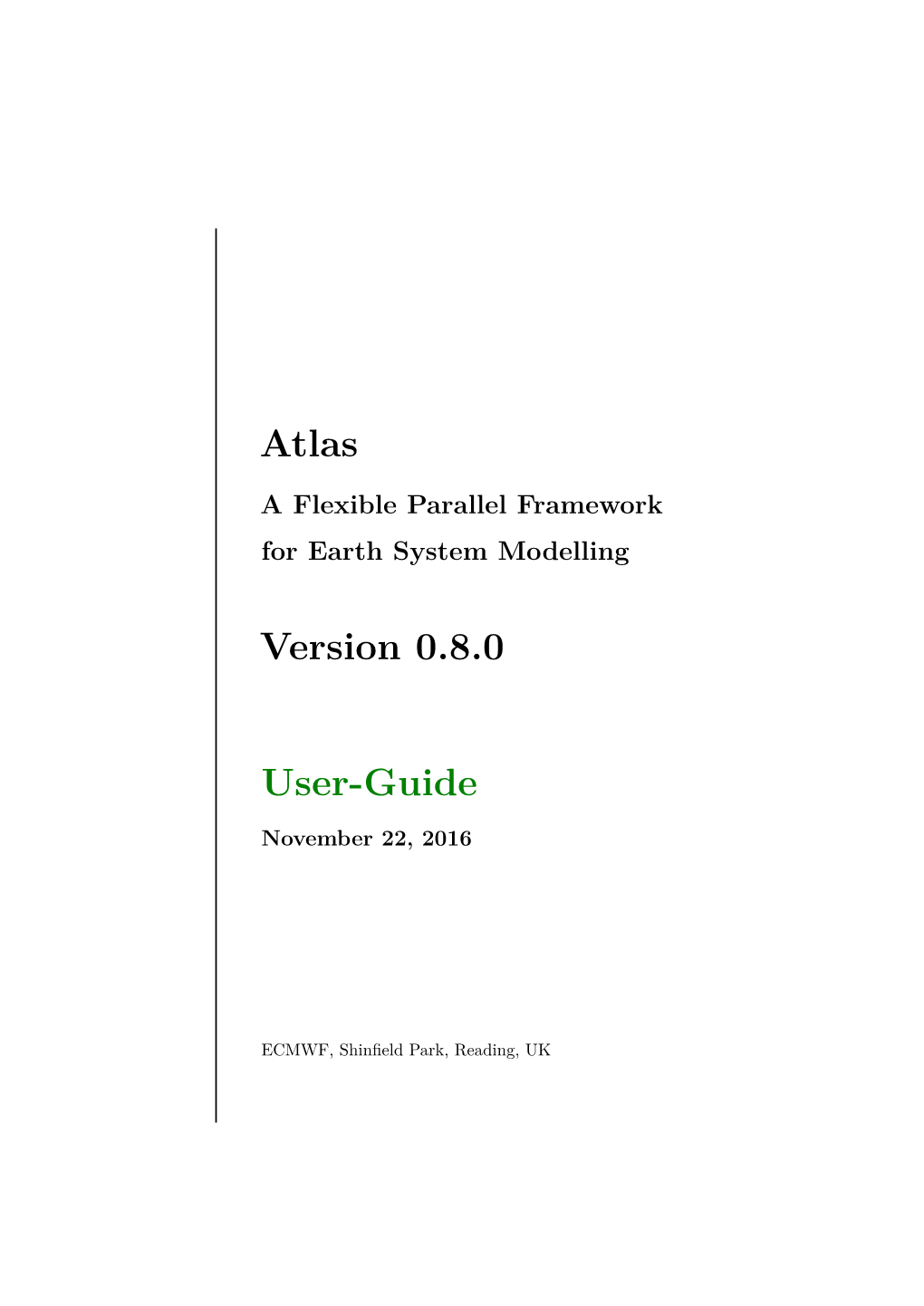 Atlas Version 0.8.0 User-Guide
