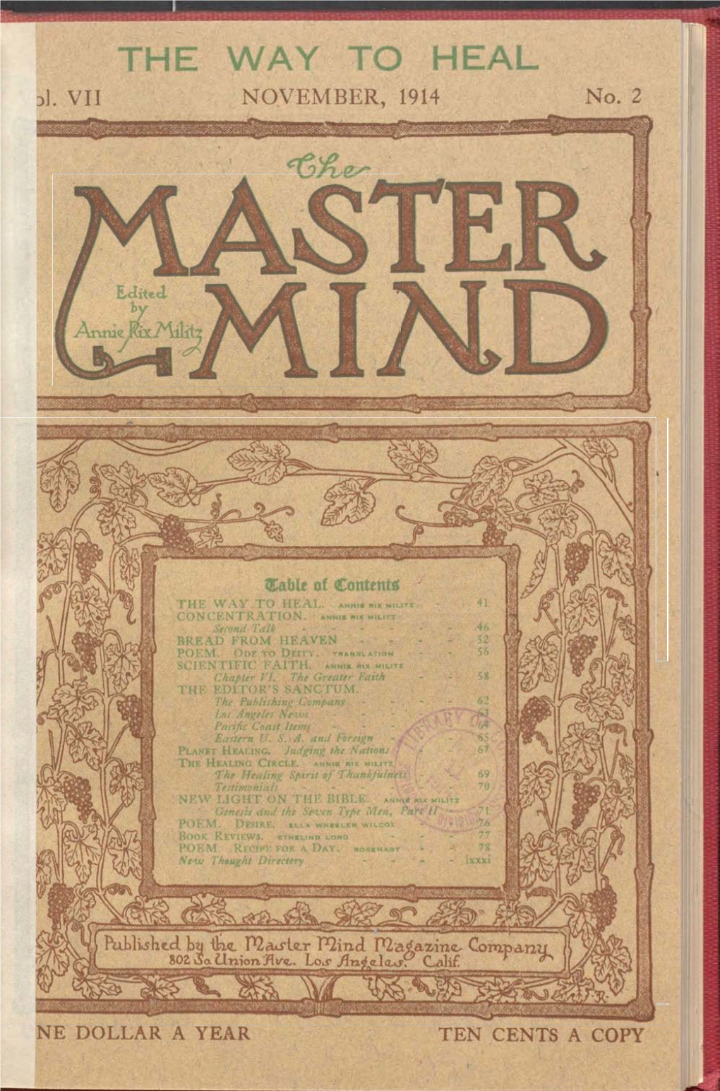 Master Mind V7 N2 Nov 1914