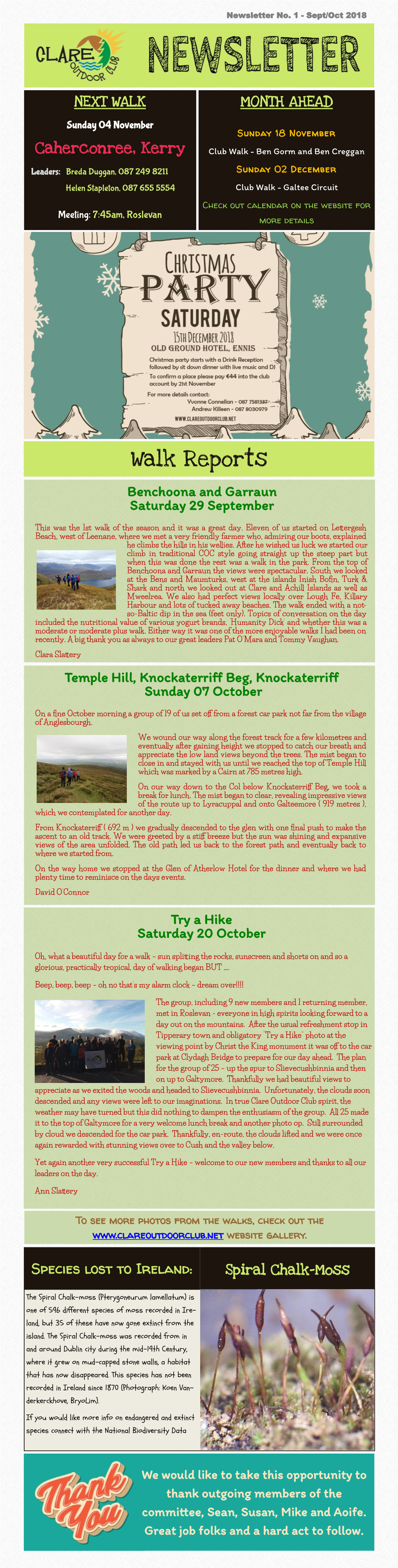 Walk Reports Benchoona and Garraun Saturday 29 September