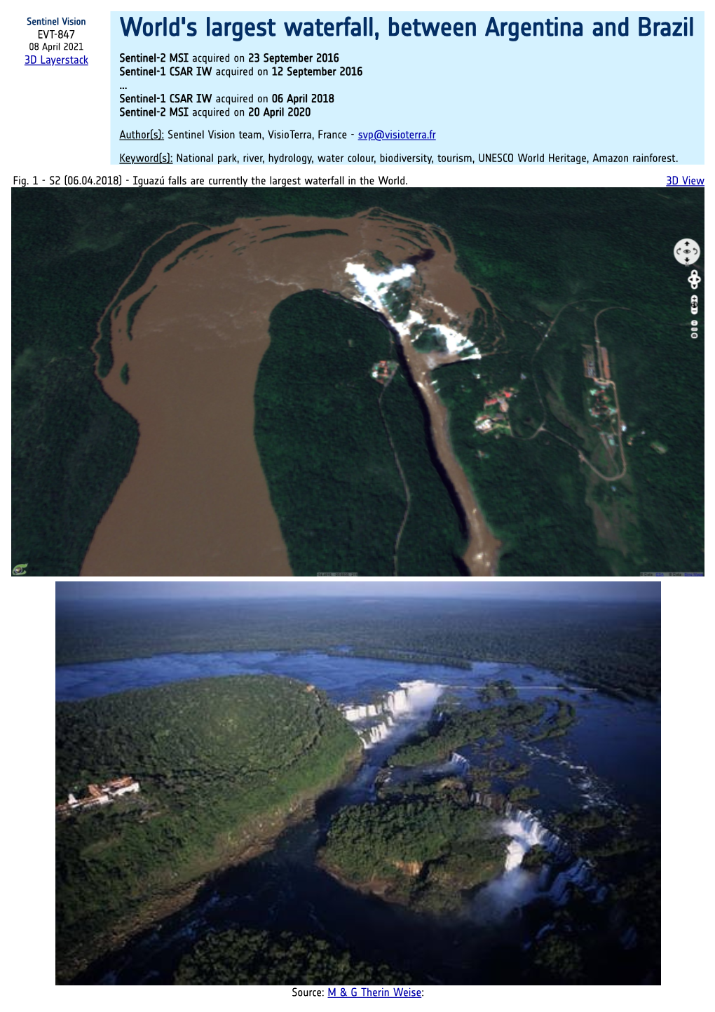 World's Largest Waterfall, Between Argentina and Brazil