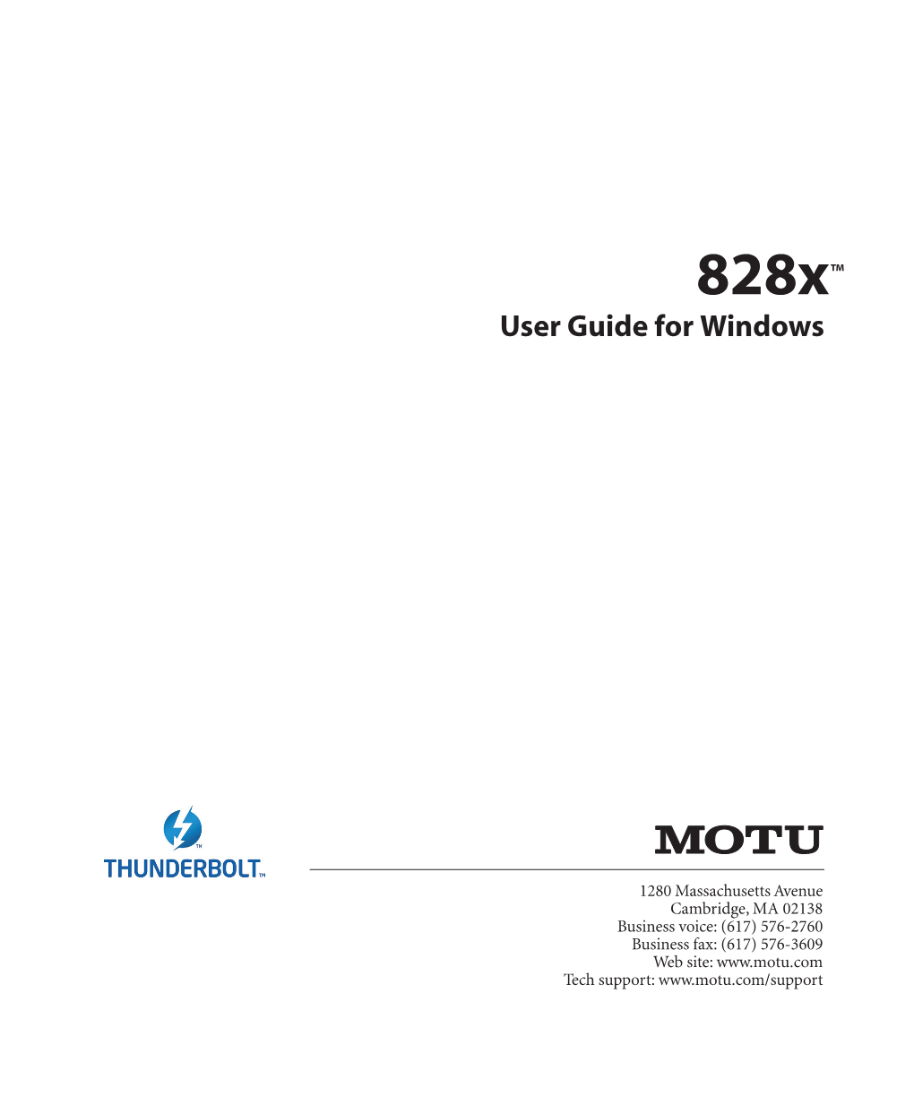 828X™ User Guide for Windows