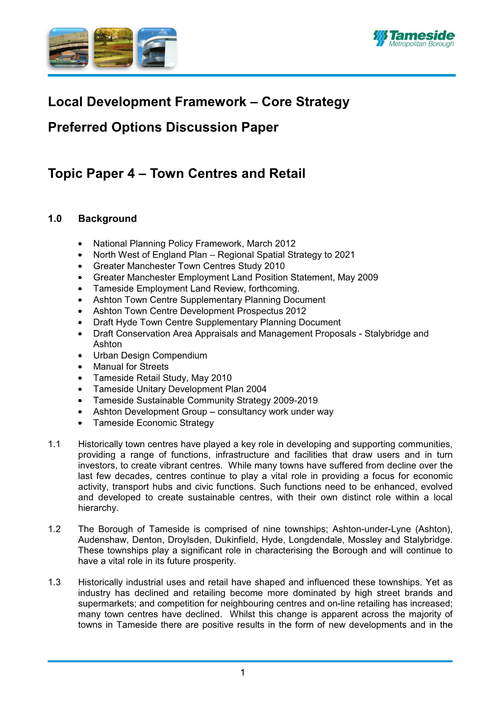 Local Development Framework – Core Strategy Preferred Options Discussion Paper