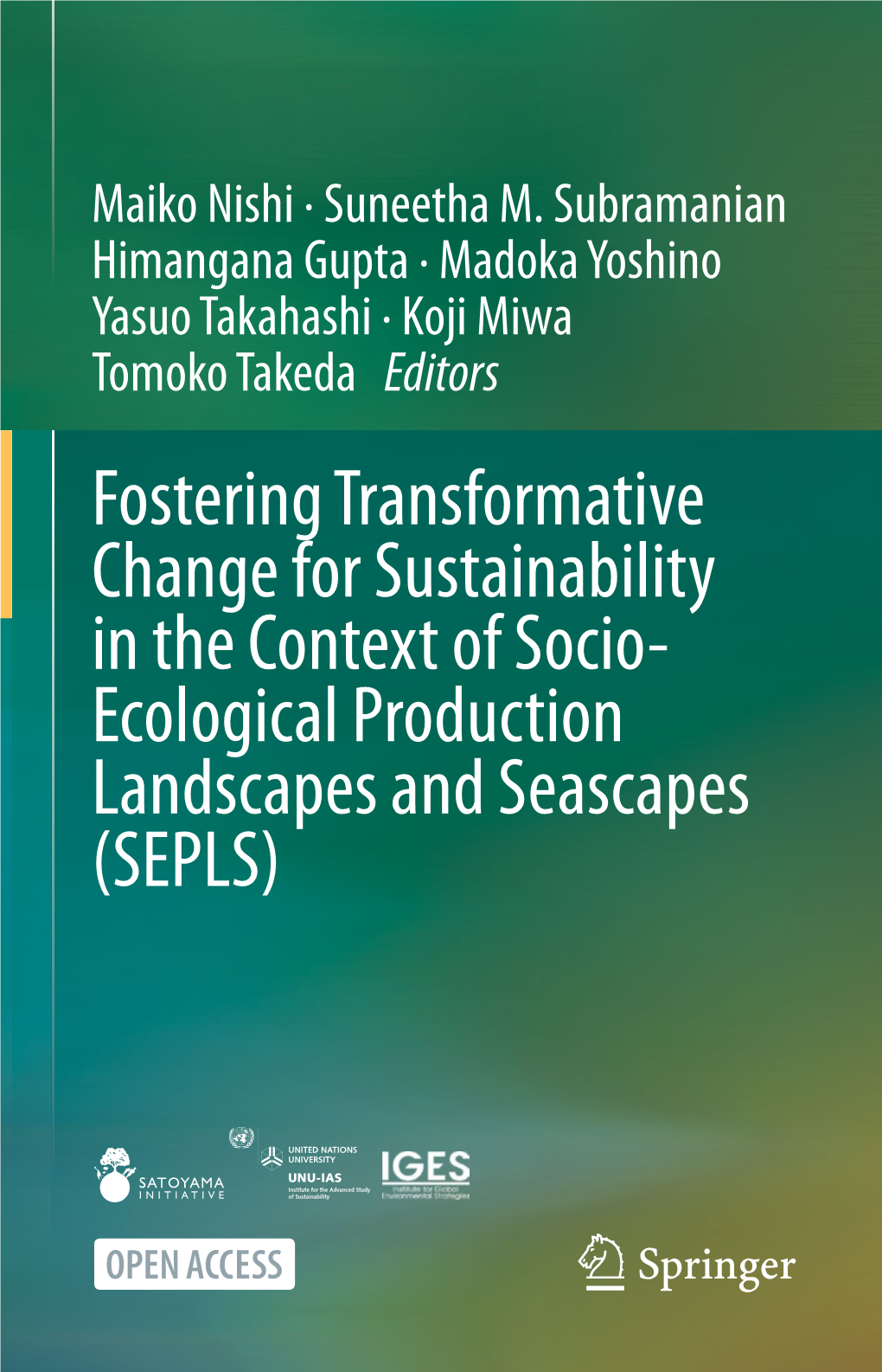 Ecological Production Landscapes and Seascapes (SEPL