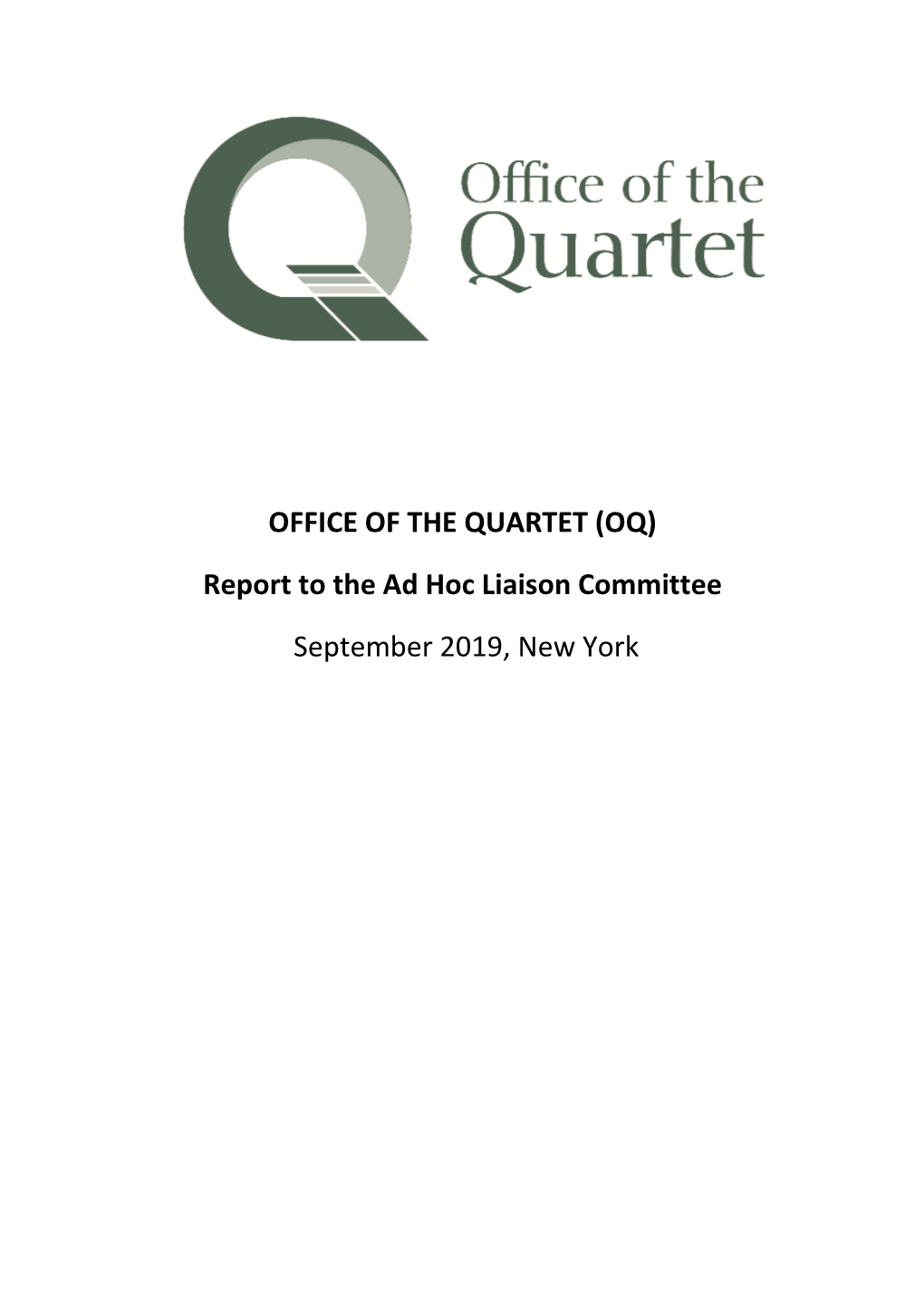 (OQ) Report to the Ad Hoc Liaison Committee September 2019, New York