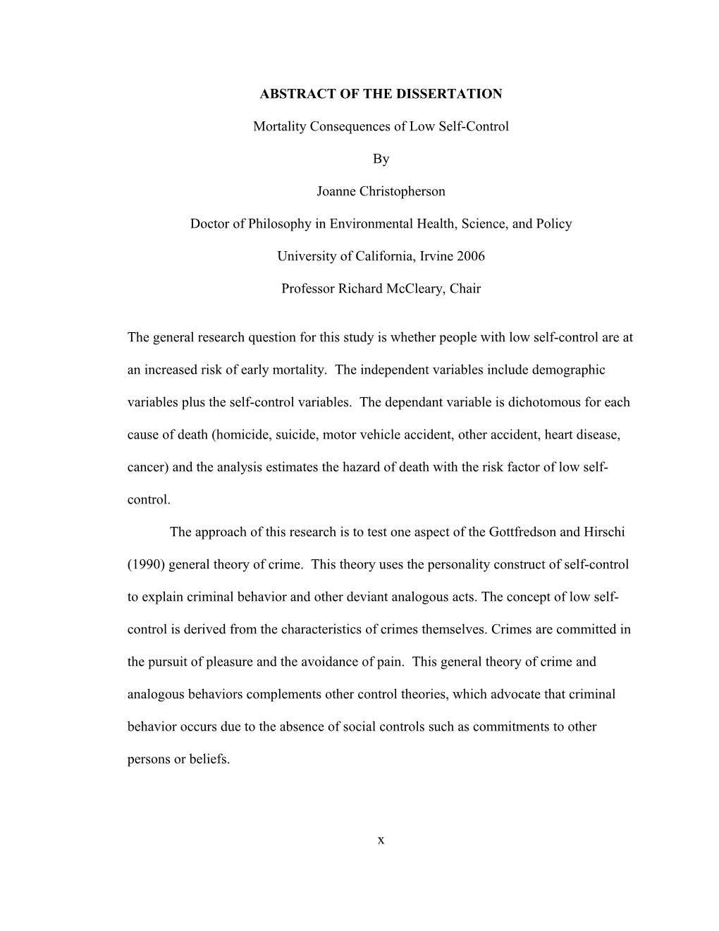 Abstract of the Dissertation s1