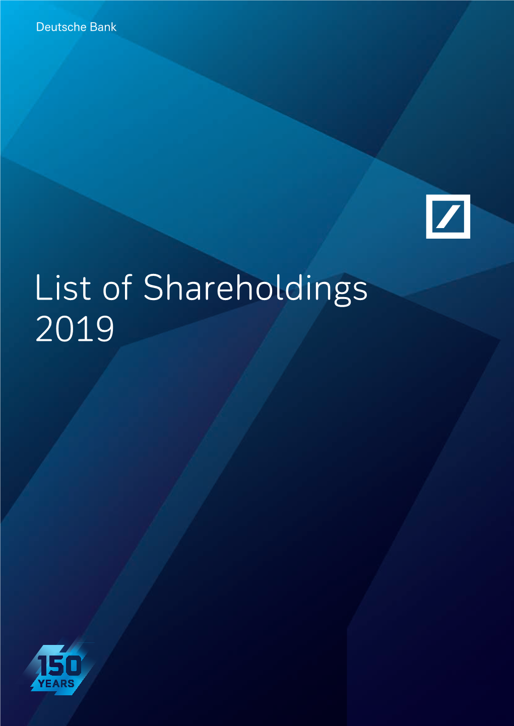 List of Shareholdings 2019