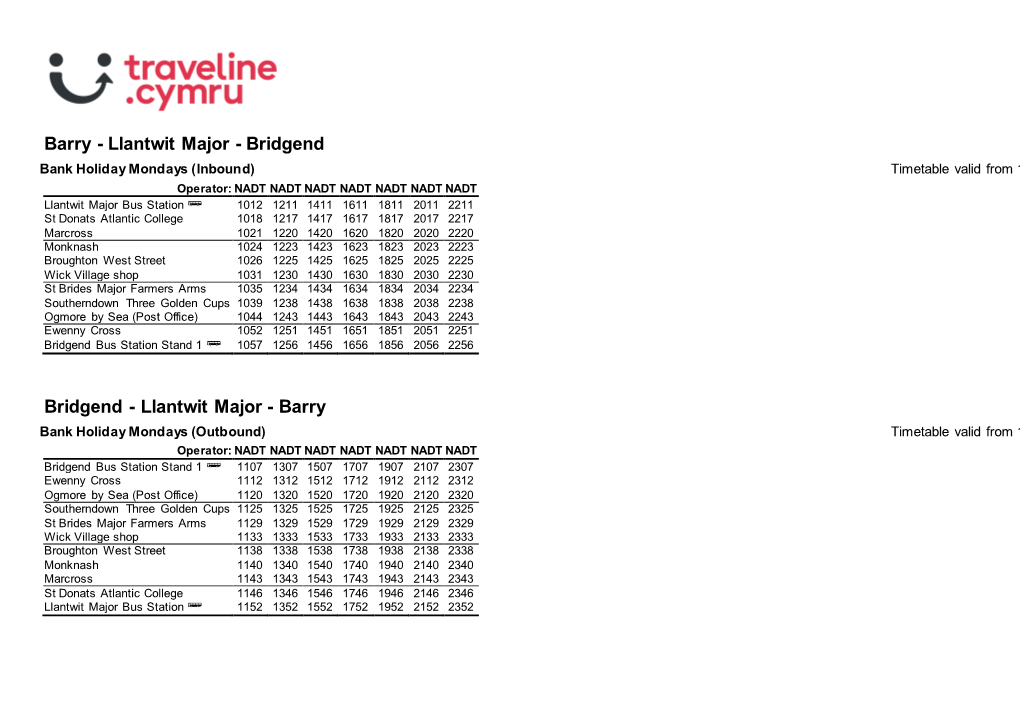 Timetable 303NAA2