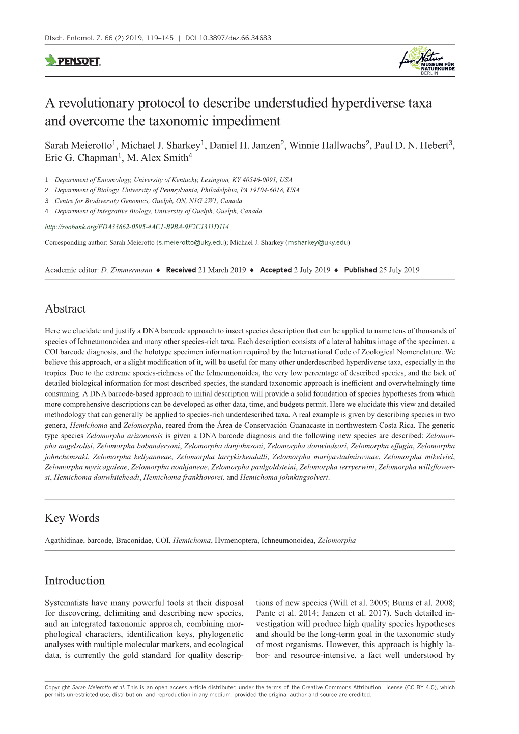 ﻿A Revolutionary Protocol to Describe Understudied Hyperdiverse Taxa and Overcome the Taxonomic Impediment