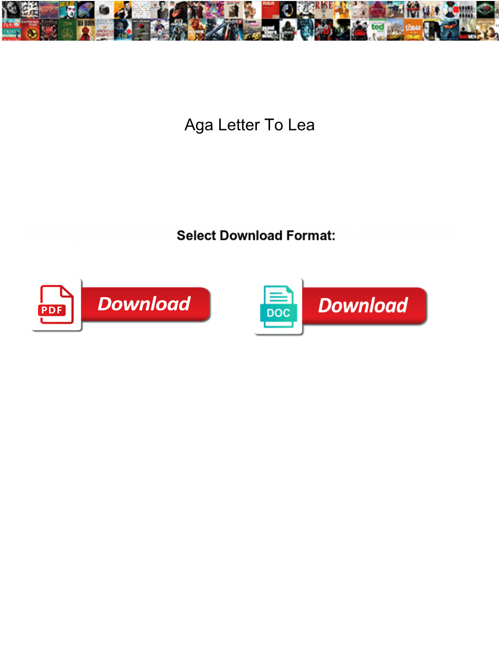 Aga Letter to Lea