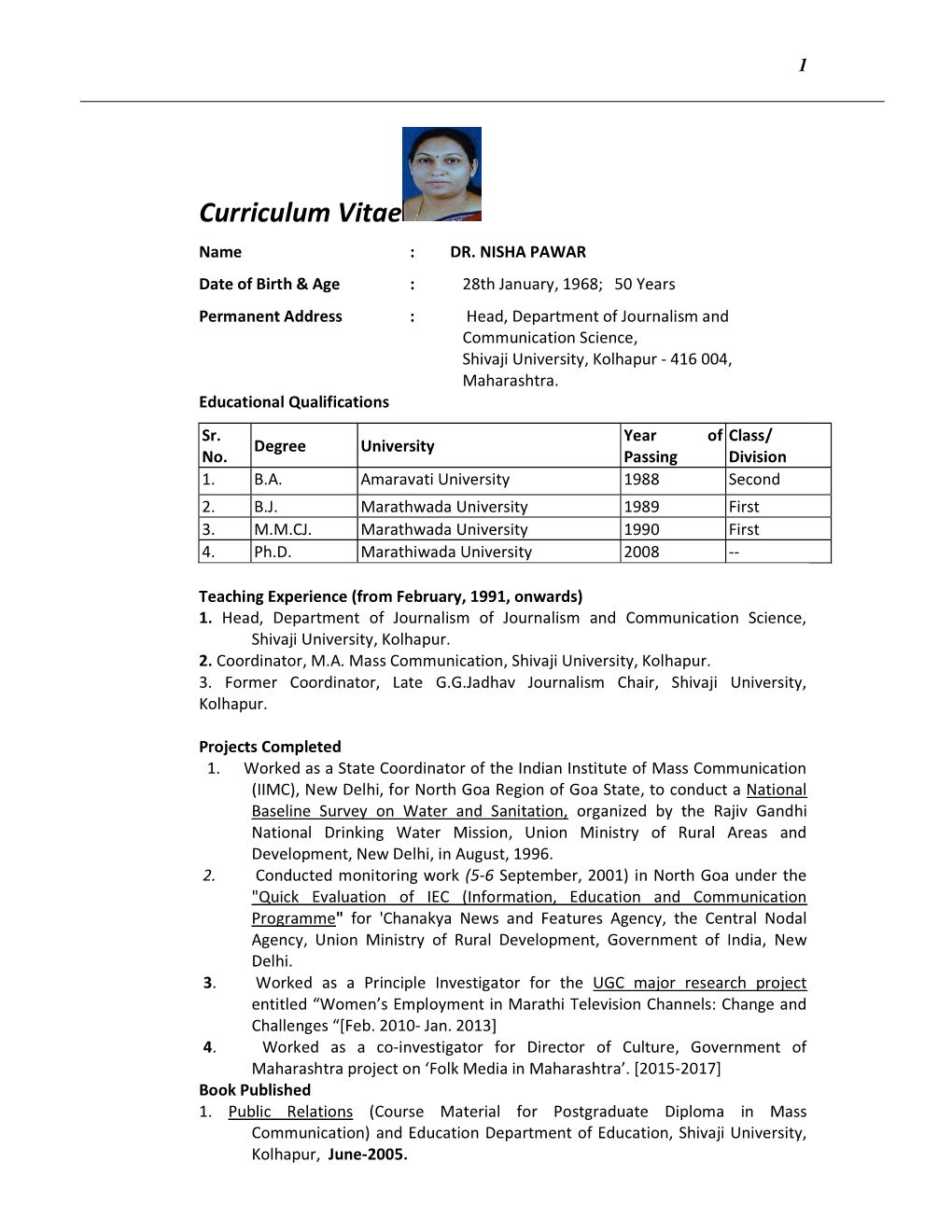 Curriculum Vitae