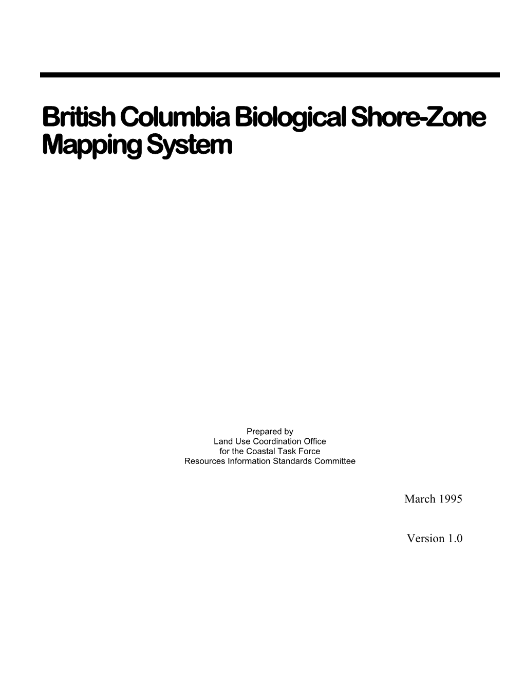 Biological Shore-Zone Mapping System