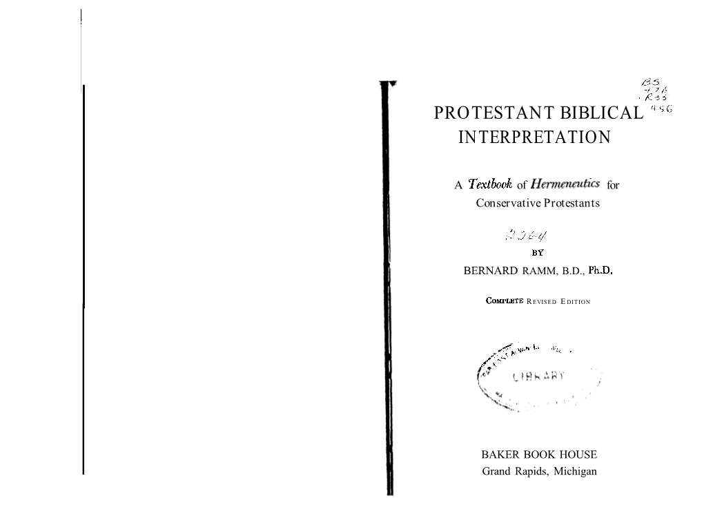 Protestant Biblical “? 1~6 Interpretation