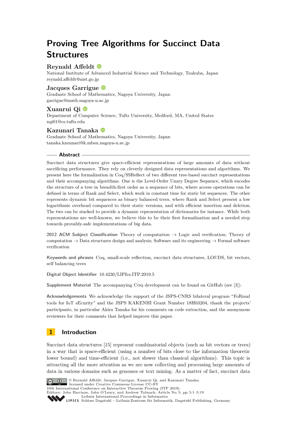 Proving Tree Algorithms for Succinct Data Structures