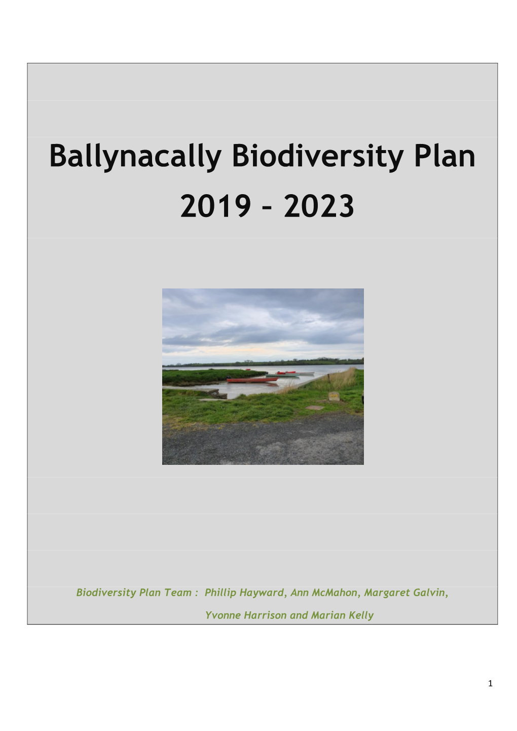 Ballynacally Biodiversity Plan 2019 – 2023