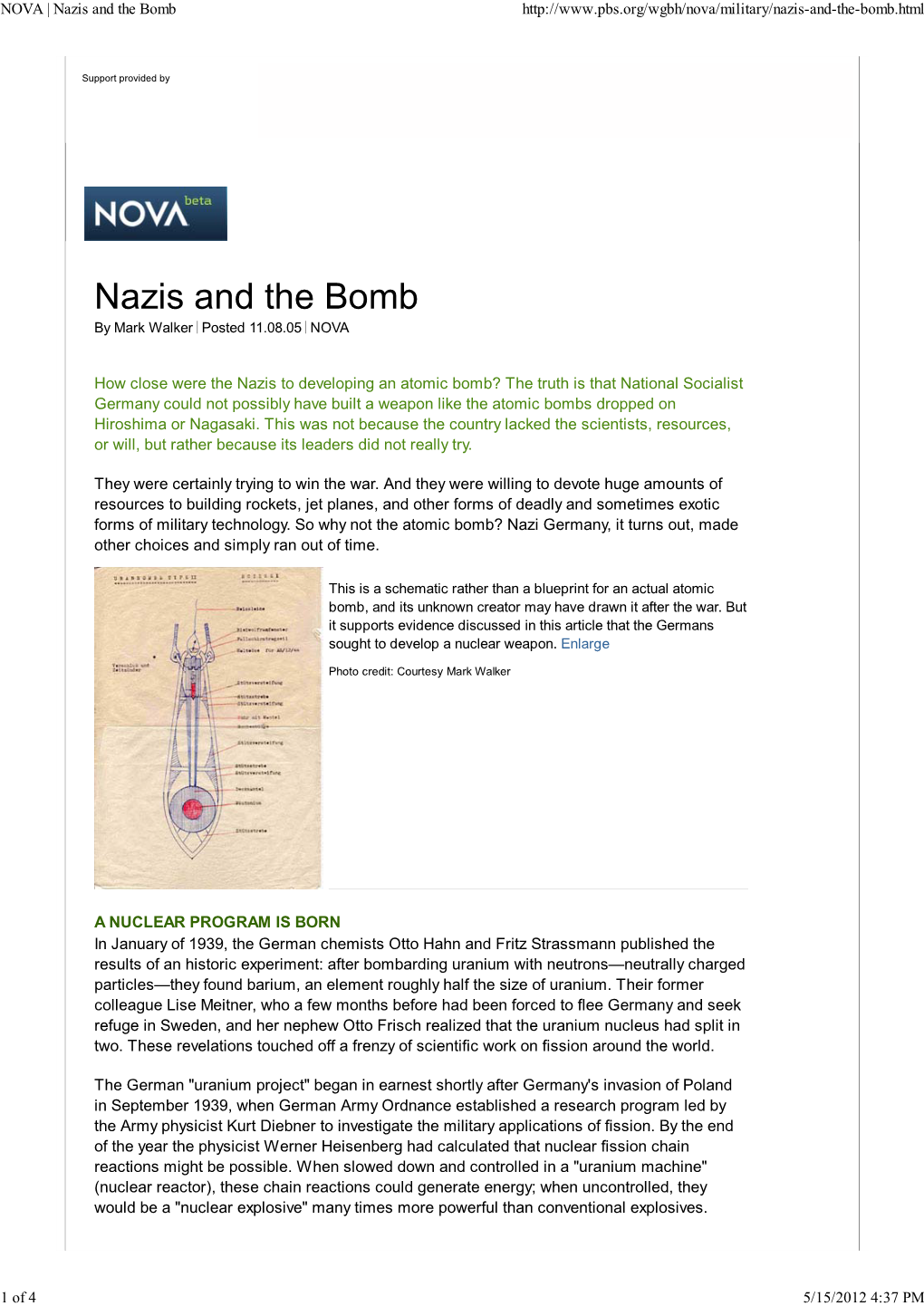 NOVA | Nazis and the Bomb