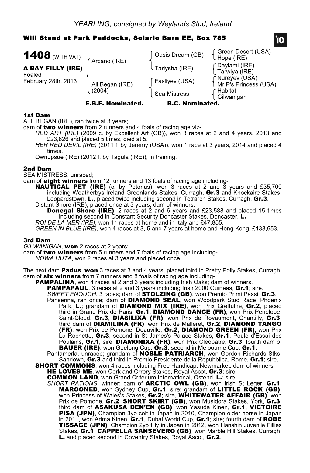 Tattersalls October Yearling Sale Book 1