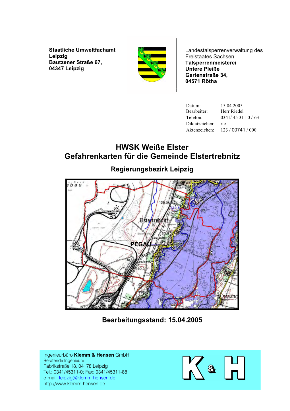 HWSK Nr. 32, Gefahrenkarte Gemeinde Elstertrebnitz