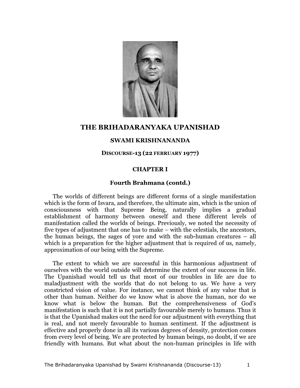 The Brihadaranyaka Upanishad