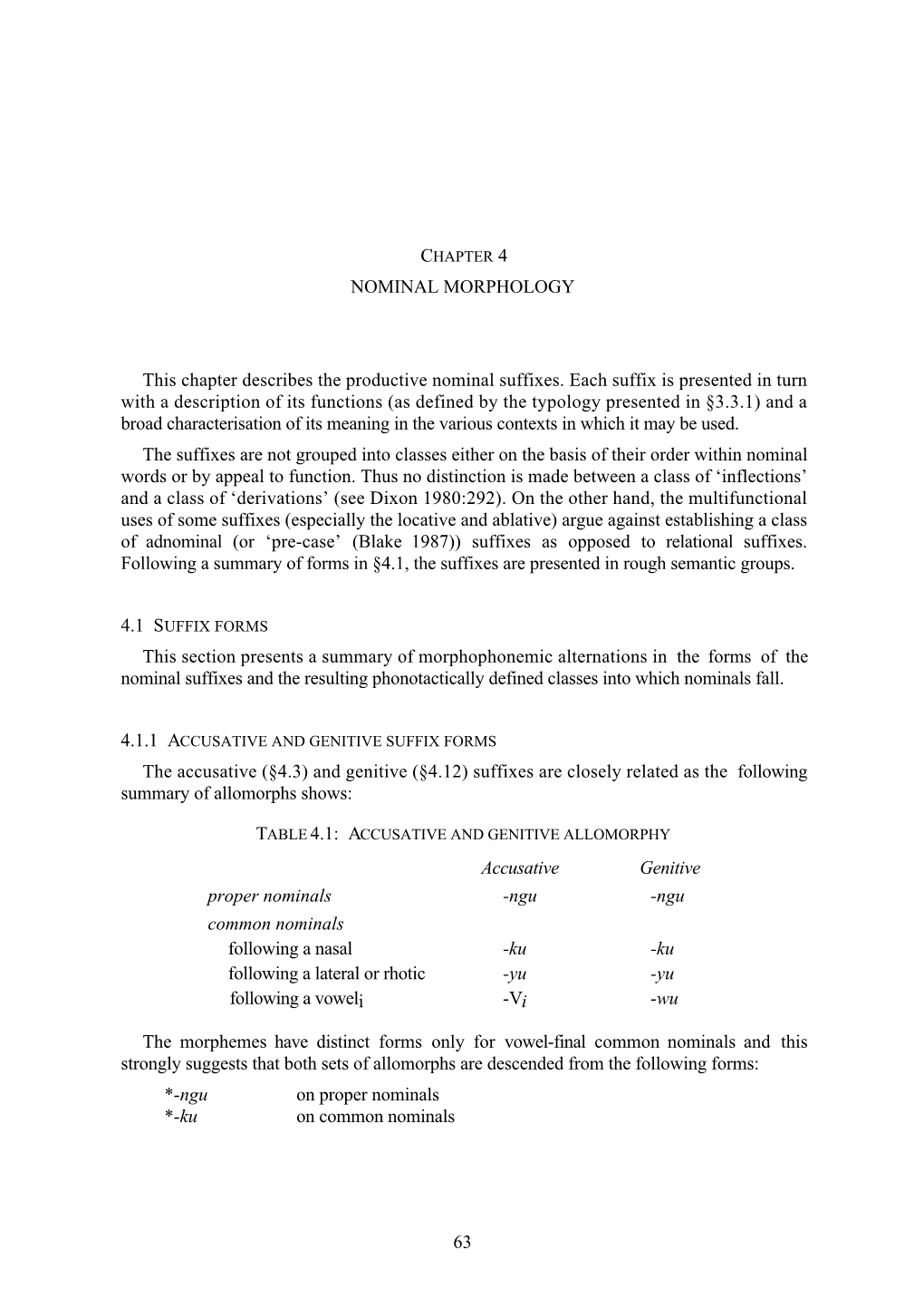 Chapter 4 Nominal Morphology