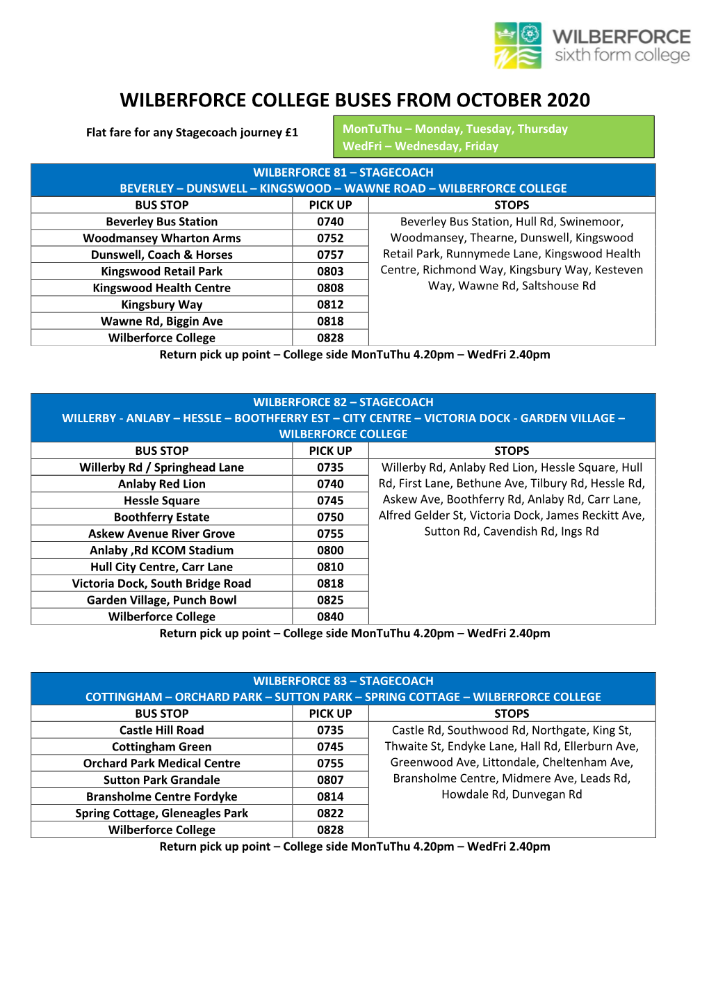 Bus Routes 21 22