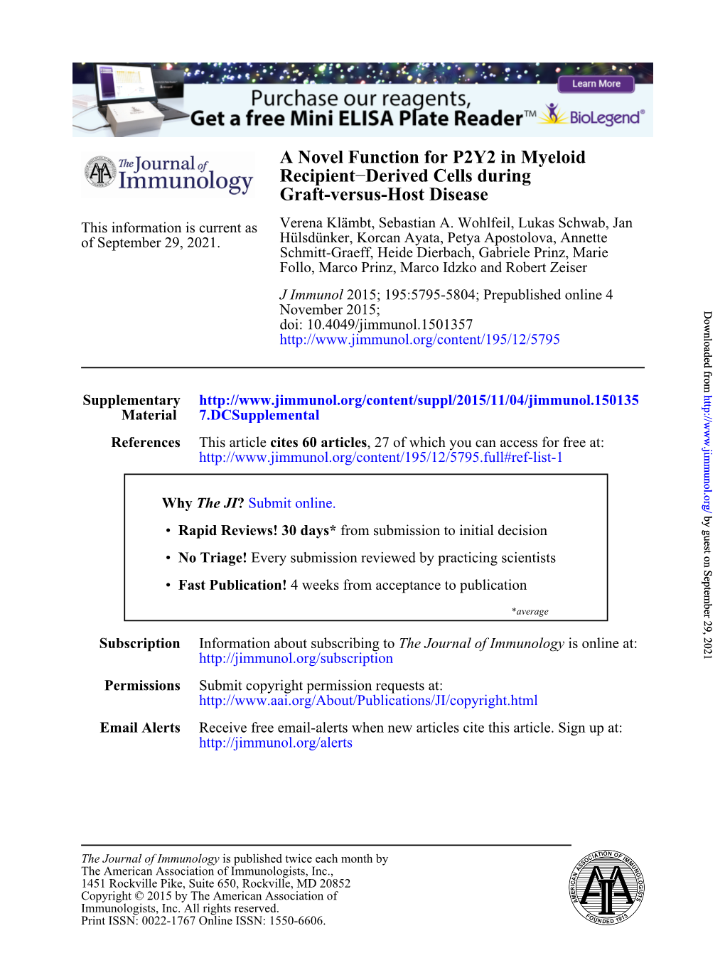 Graft-Versus-Host Disease Derived Cells During