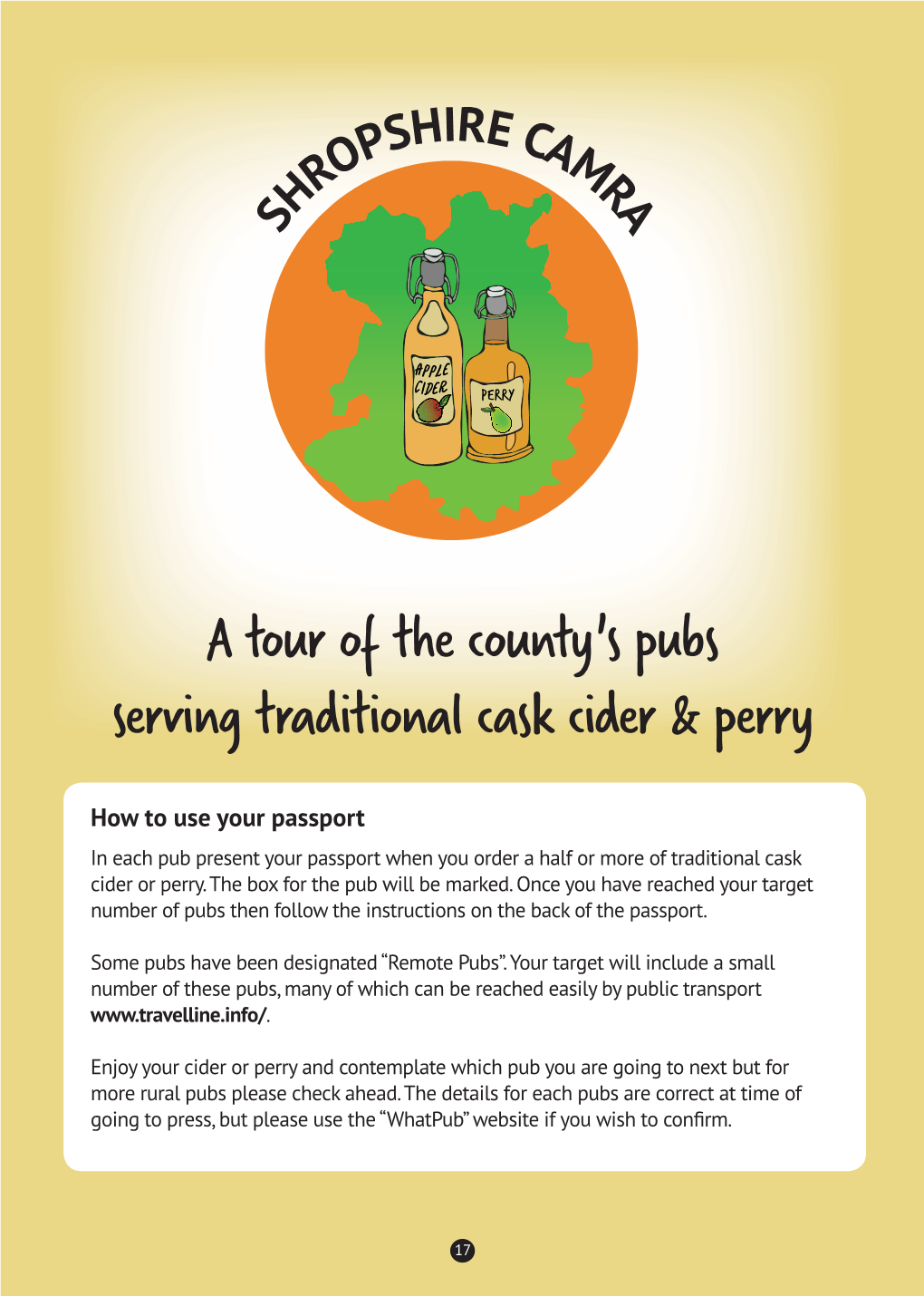 A Tour of the County's Pubs Serving Traditional Cask Cider & Perry