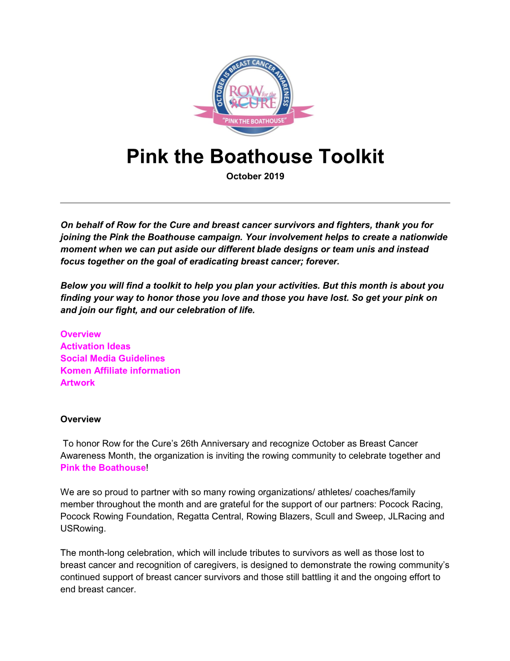 Pink the Boathouse Toolkit October 2019