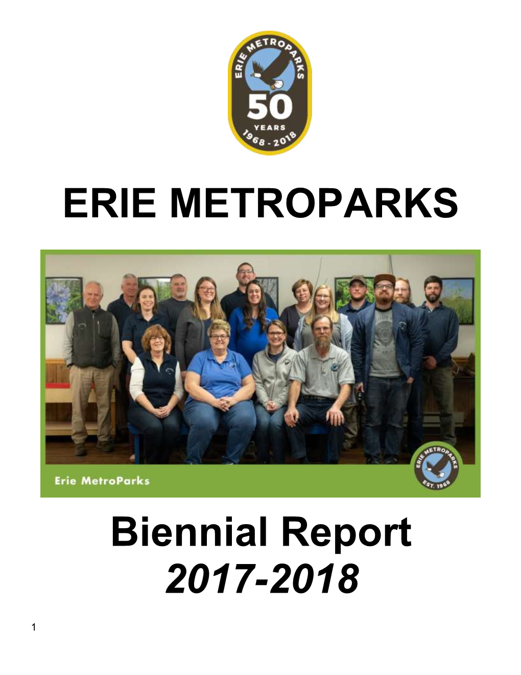 ERIE METROPARKS Biennial Report 2017-2018