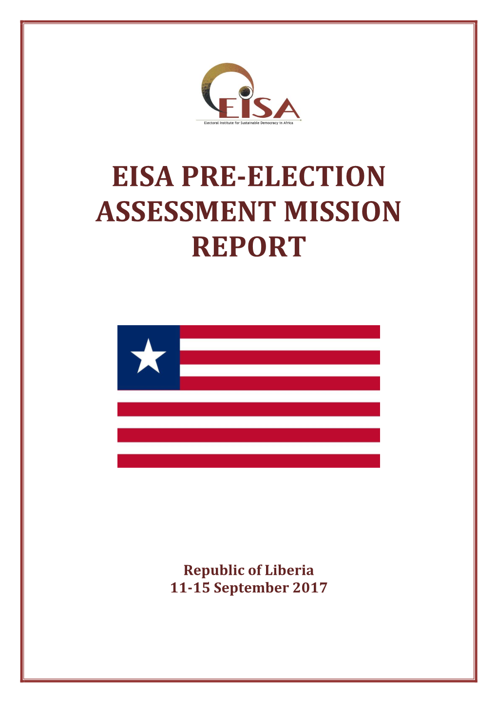 Eisa Pre-Election Assessment Mission Report