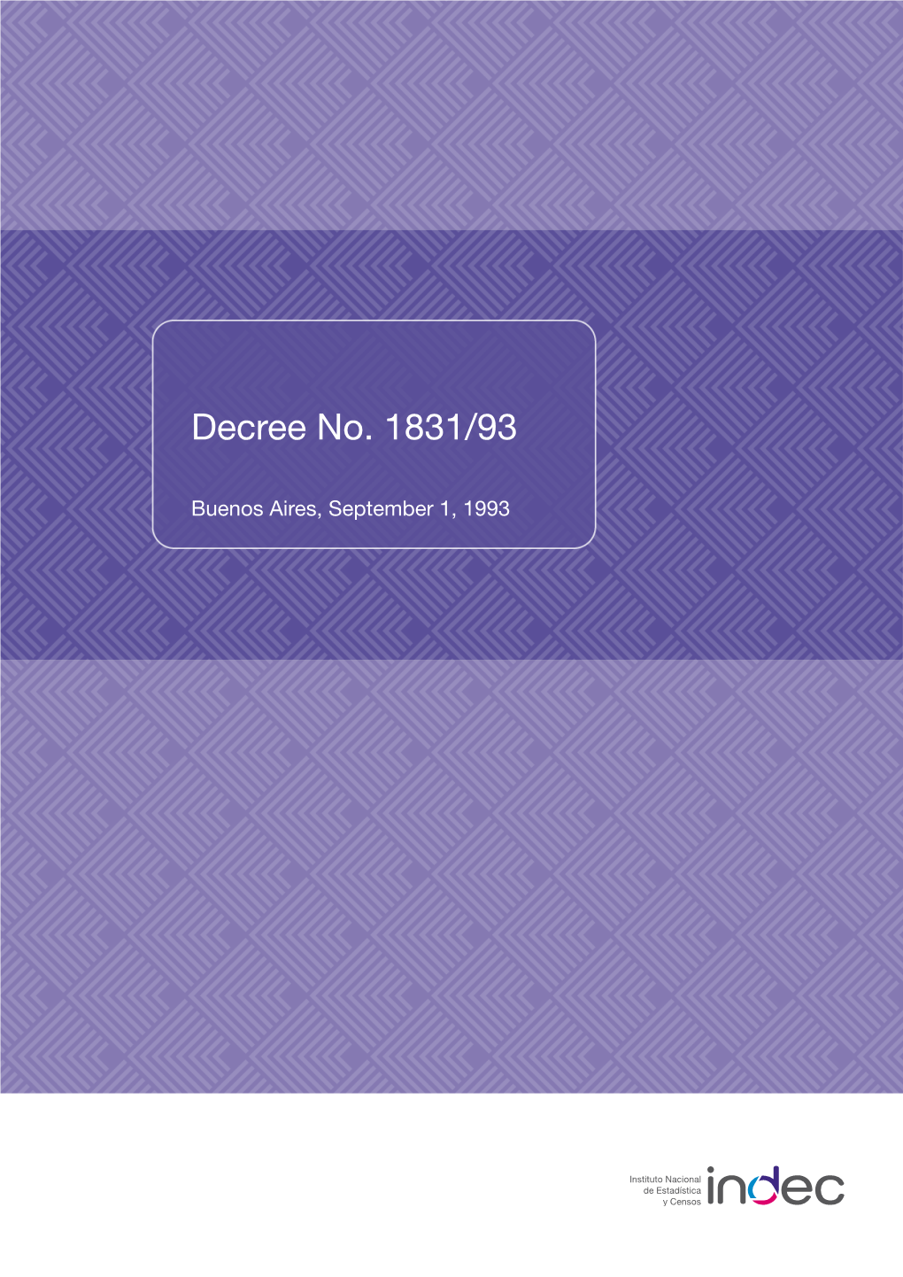Decree No. 1831/93
