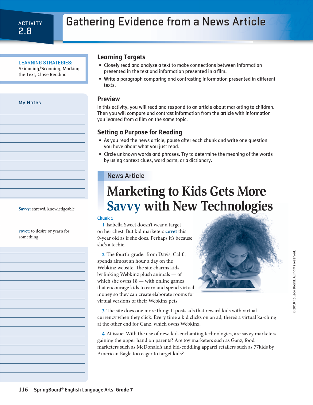 Savvy Marketing to Kids Article