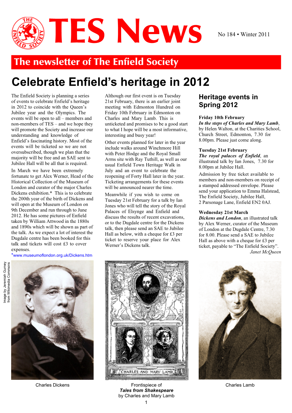 Celebrate Enfield's Heritage in 2012