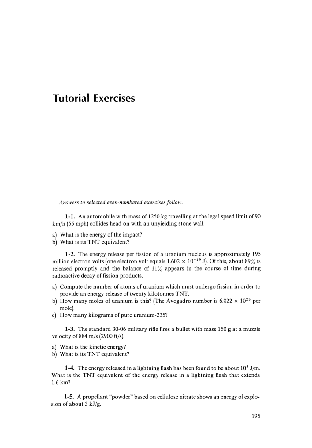 T Utorial Exercises