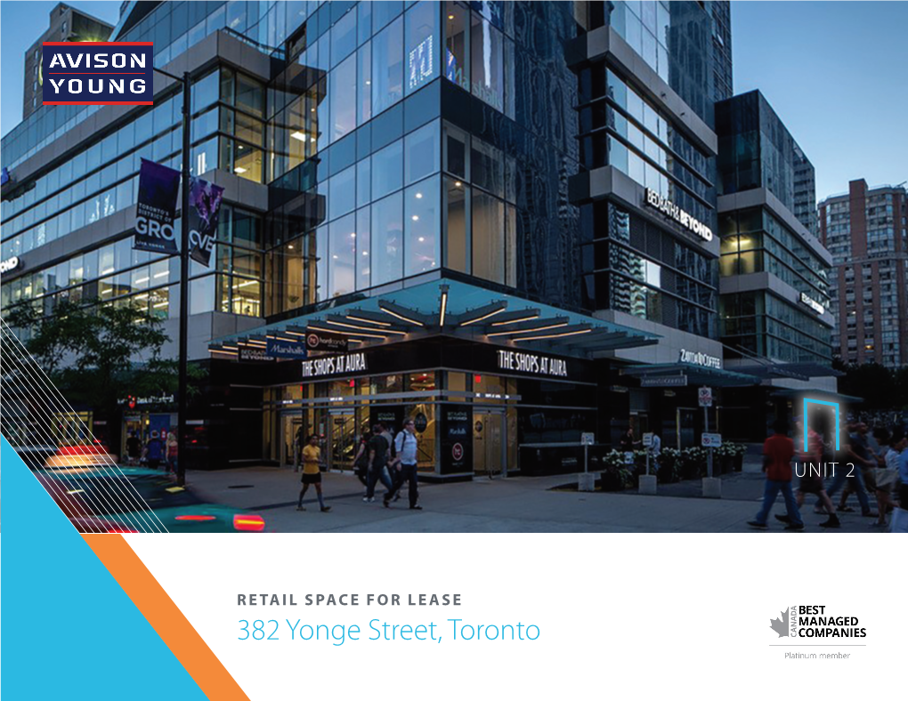 382 Yonge Street, Toronto RETAIL SPACE for LEASE 382 Yonge Street
