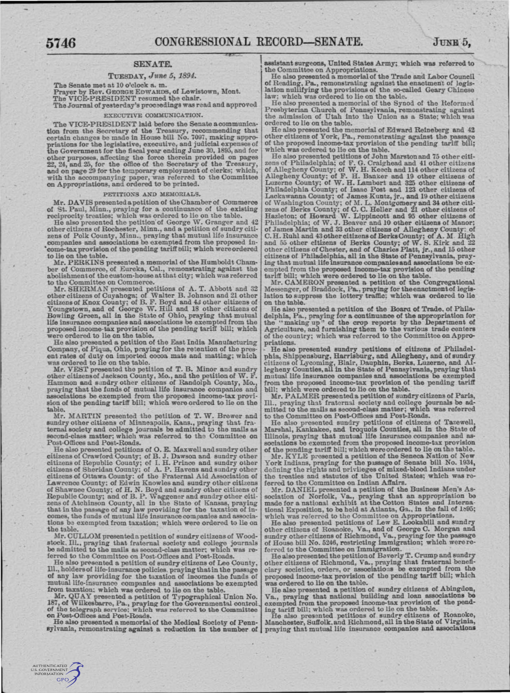 Congressional Record-Senate. June ~· 5, I