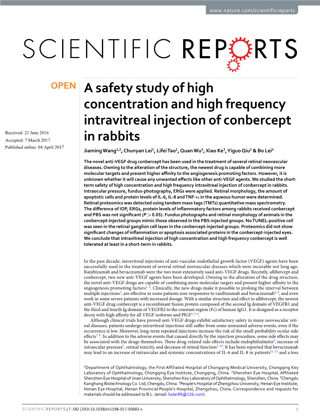 A Safety Study of High Concentration and High Frequency Intravitreal