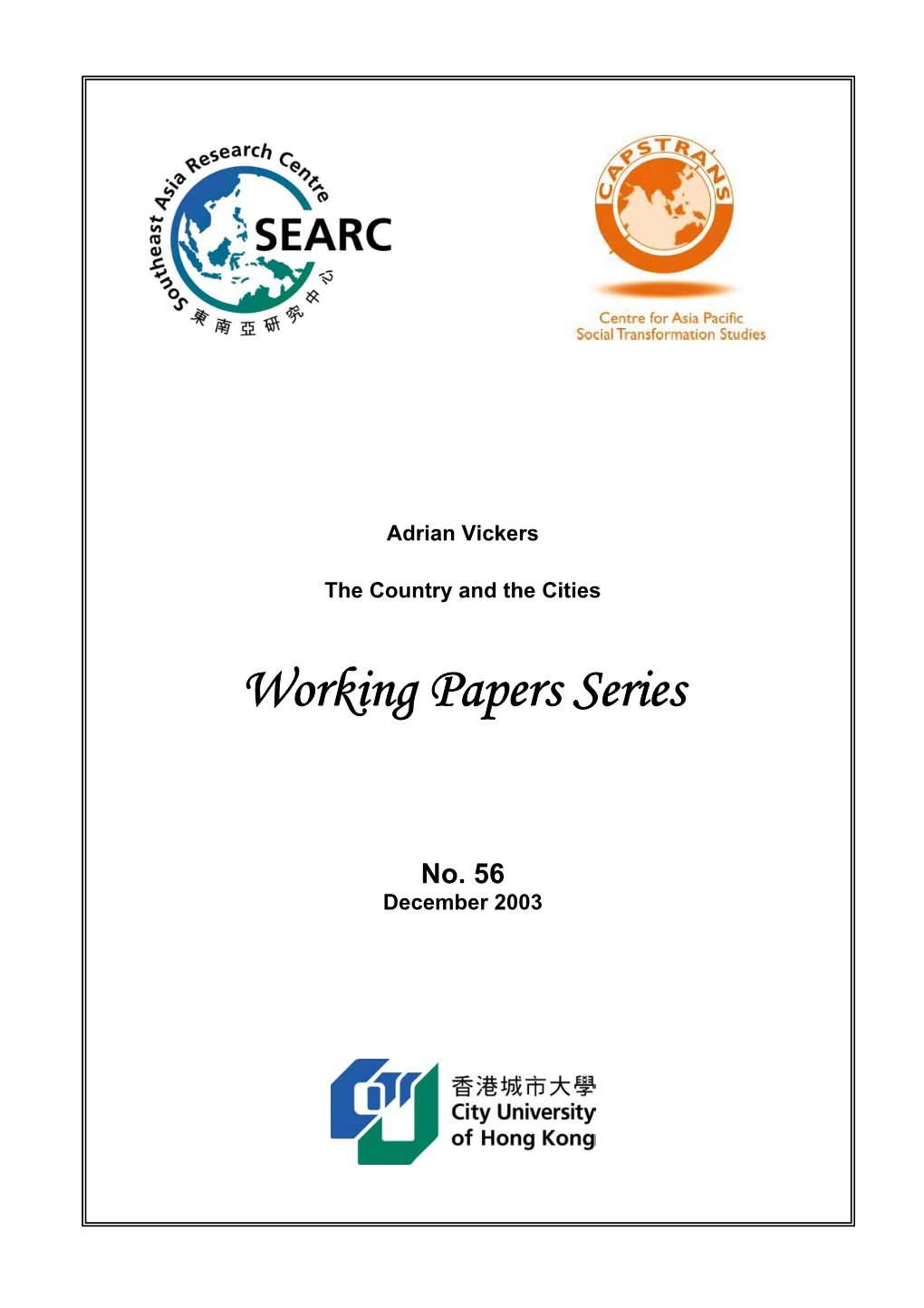 Working Papers Series