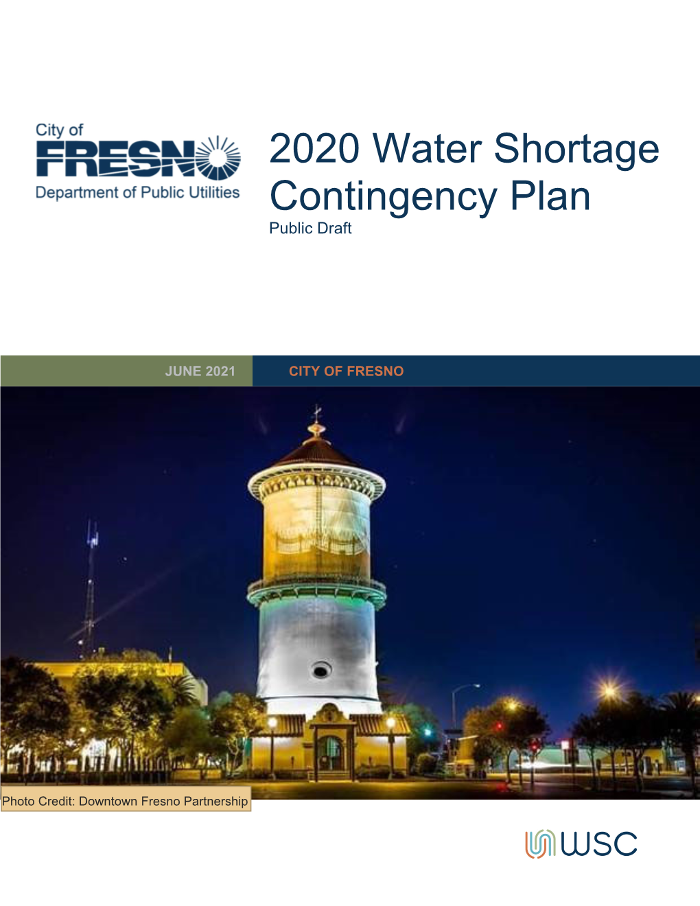 2020 Water Shortage Contingency Plan