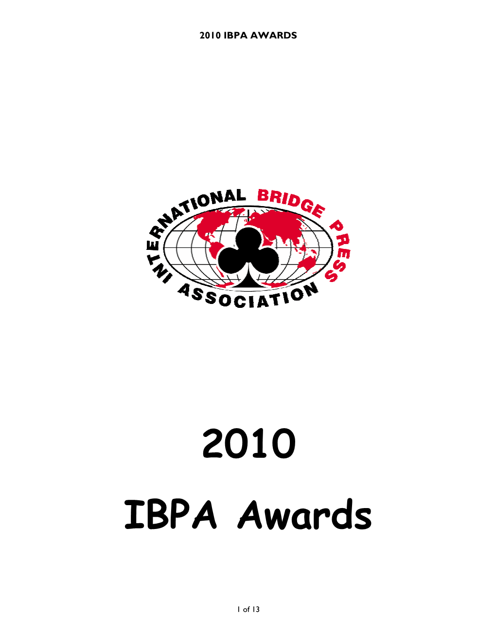 2010 Ibpa Awards
