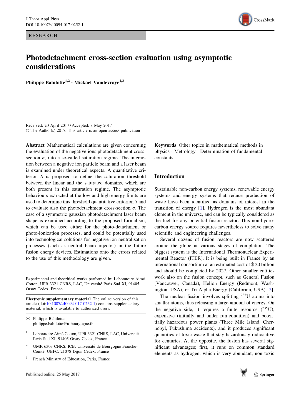 Photodetachment Cross-Section Evaluation Using Asymptotic Considerations