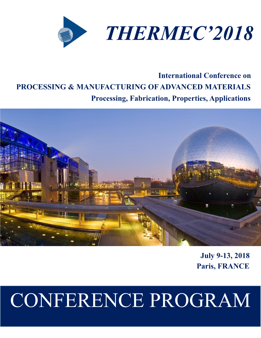 Thermec'2018 Conference Program