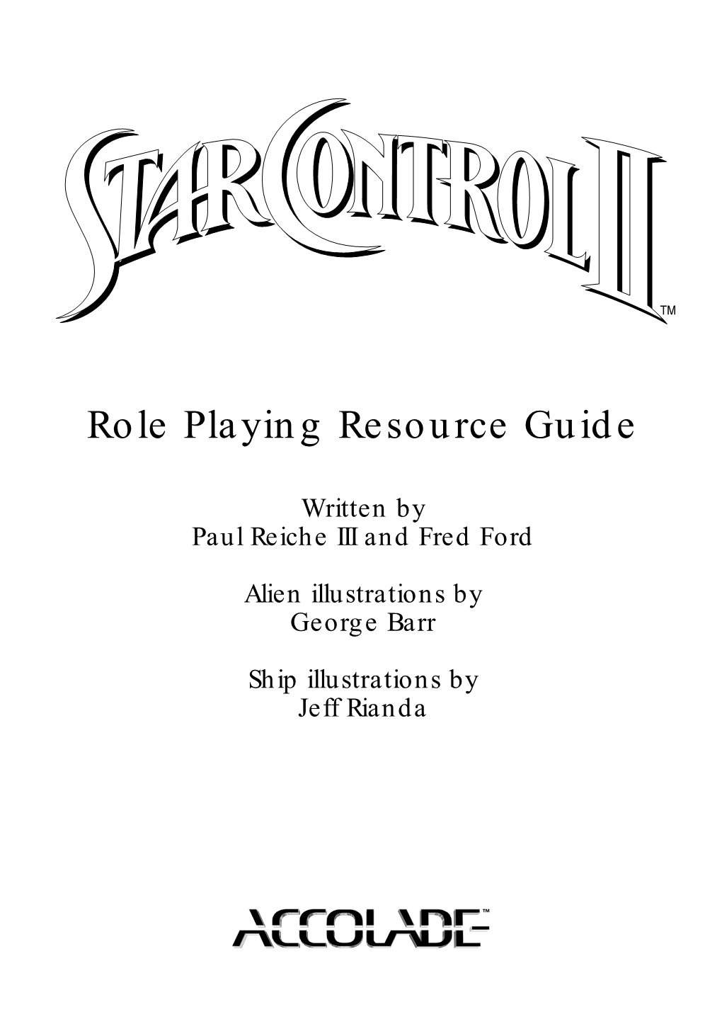 Role Playing Resource Guide