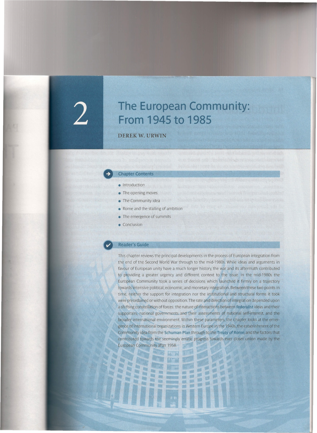 The European Community: from 1945 to 1985