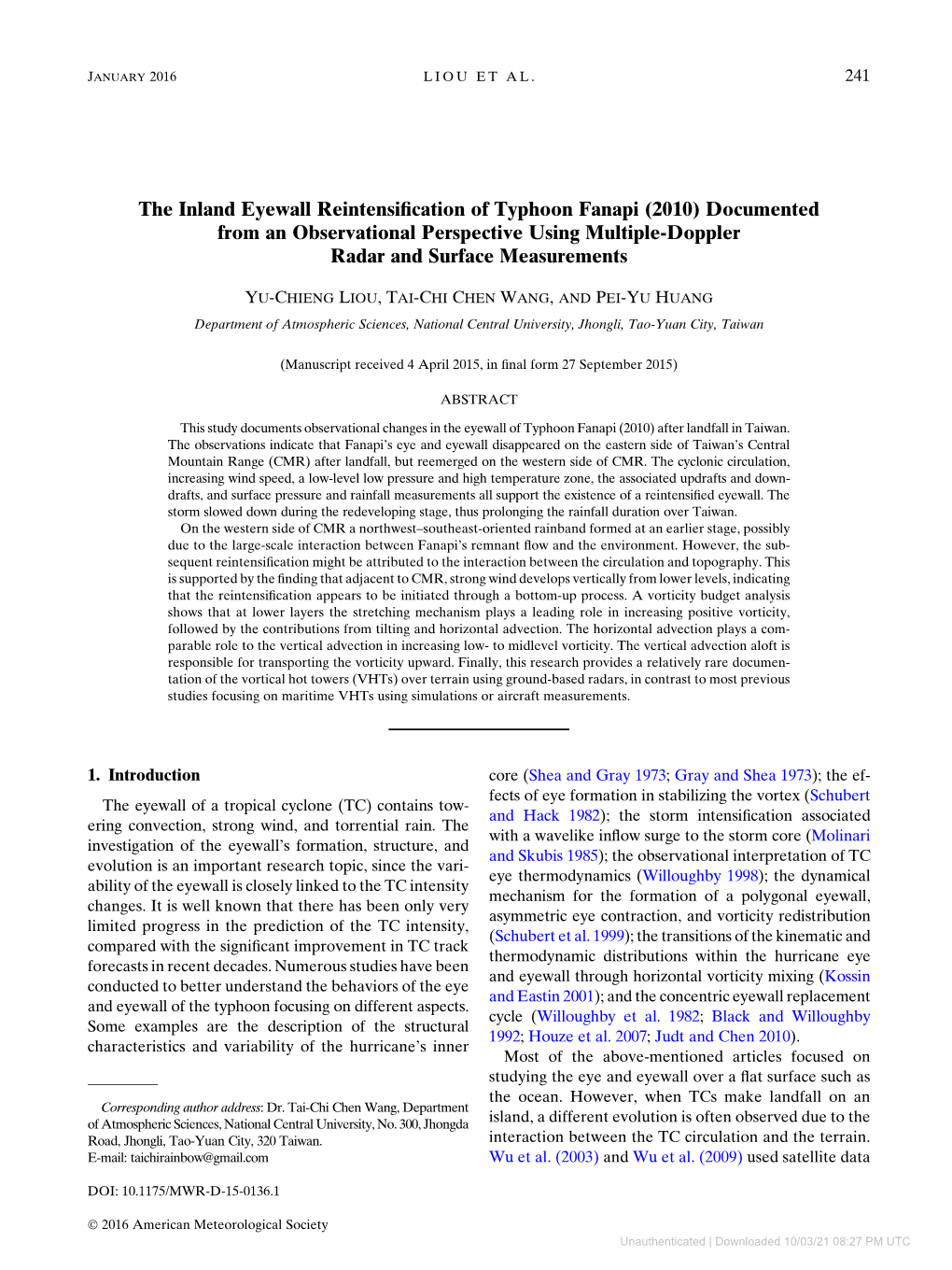 The Inland Eyewall Reintensification of Typhoon Fanapi